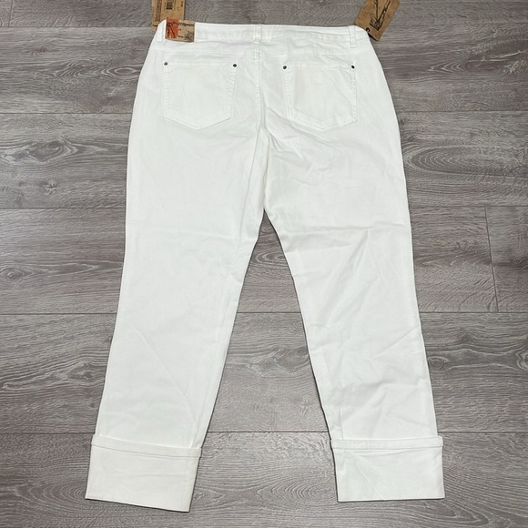 NWT Ruff Hewn True Crop White Denim Jeans Crochet Lace Pocket Detail 12 - Picture 16 of 16